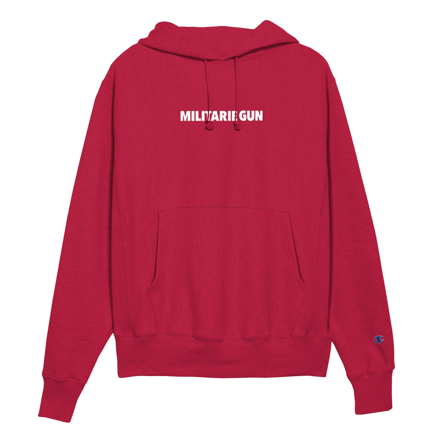 MG - RED EMBROIDERED HOODIE