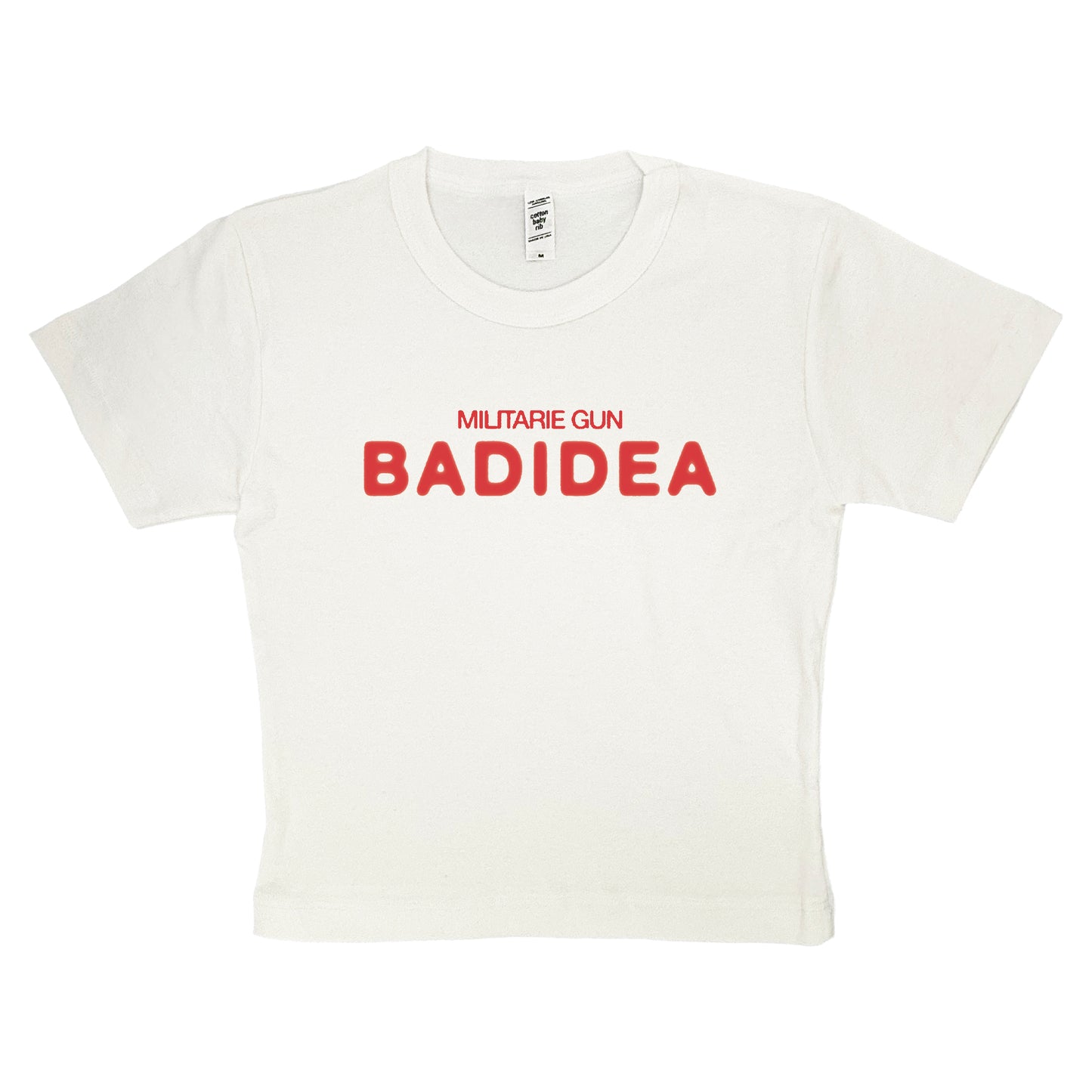BADIDEA - WHITE BABY TEE