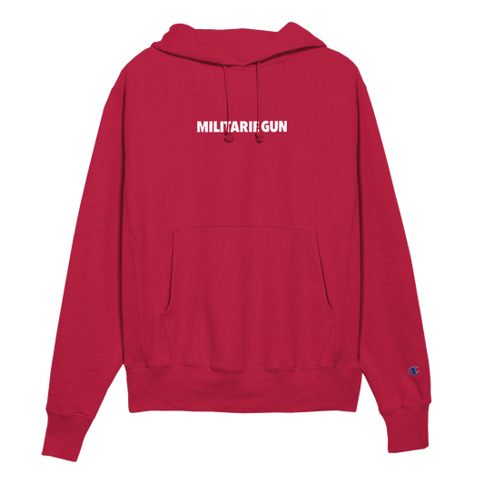 MG - RED EMBROIDERED HOODIE